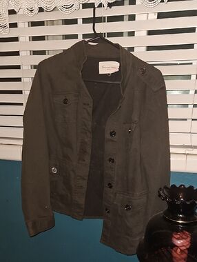 Vince Camuto Olive Green Military Field Jacket